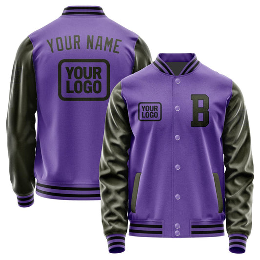 Custom Light Purple Olive Jacket JA232302231717020217