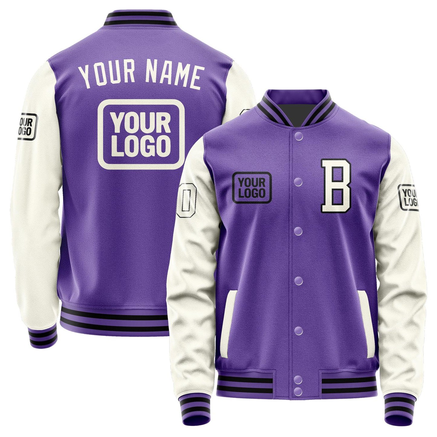 Custom Light Purple Cream Jacket JA232303231717030317