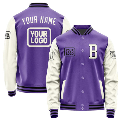 Custom Light Purple Cream Jacket JA232303231717030317