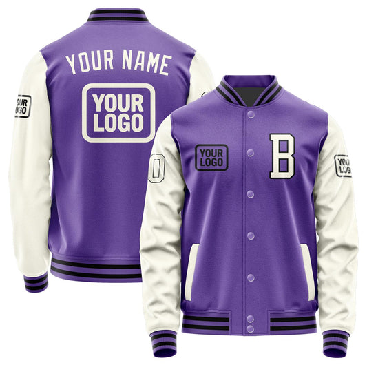Custom Light Purple Cream Jacket JA232303231717030317