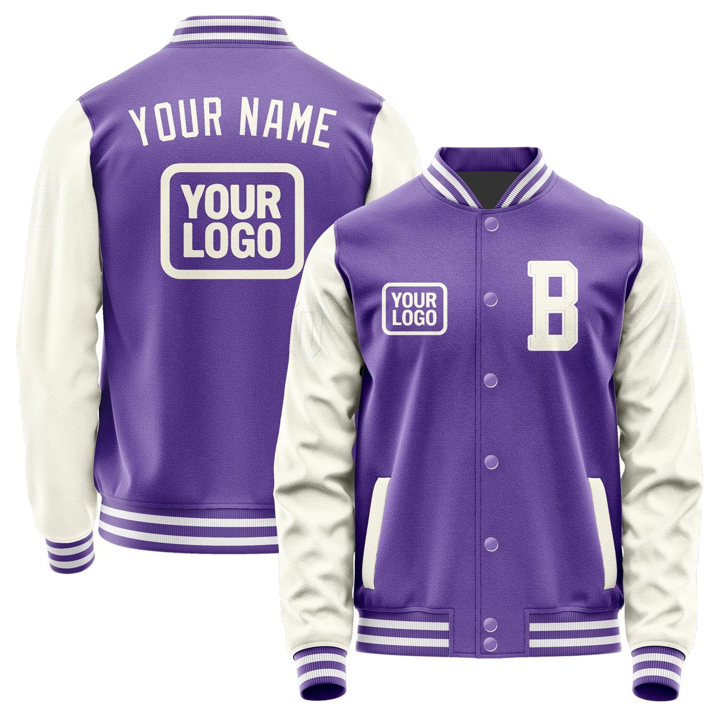 Custom Light Purple Cream Jacket JA232303231818030318