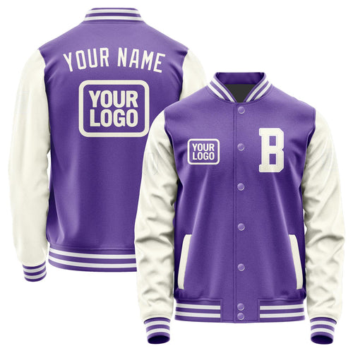 Custom Light Purple Cream Jacket JA232303231818030318