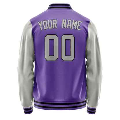 Custom Light Purple Gray Jacket JA2323042317B31704