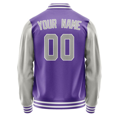 Custom Light Purple Gray Jacket JA2323042318B31804