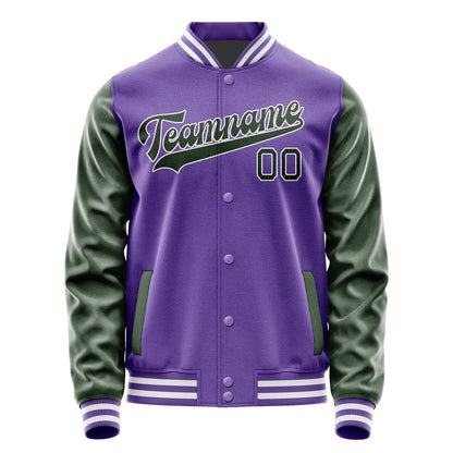 Custom Light Purple Dark Green Jacket JA2323062318B31806