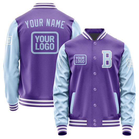 Custom Light Purple Light Blue Jacket JA232308231818080818