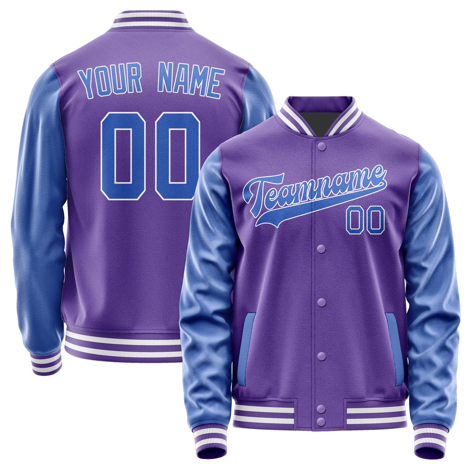 Custom Light Purple Sky Blue Jacket JA2323092318B31809