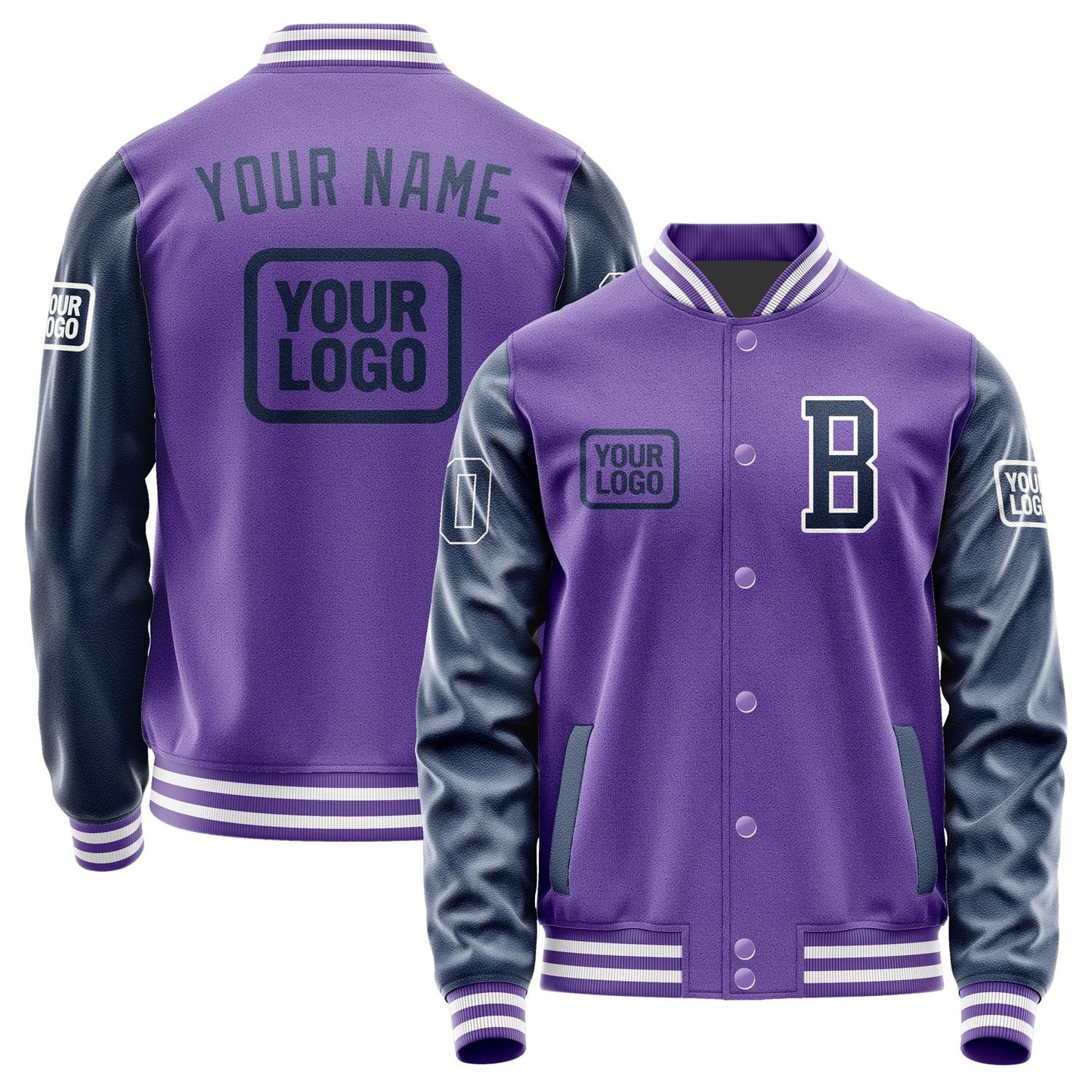 Custom Light Purple Blue Jacket JA232310231818101018