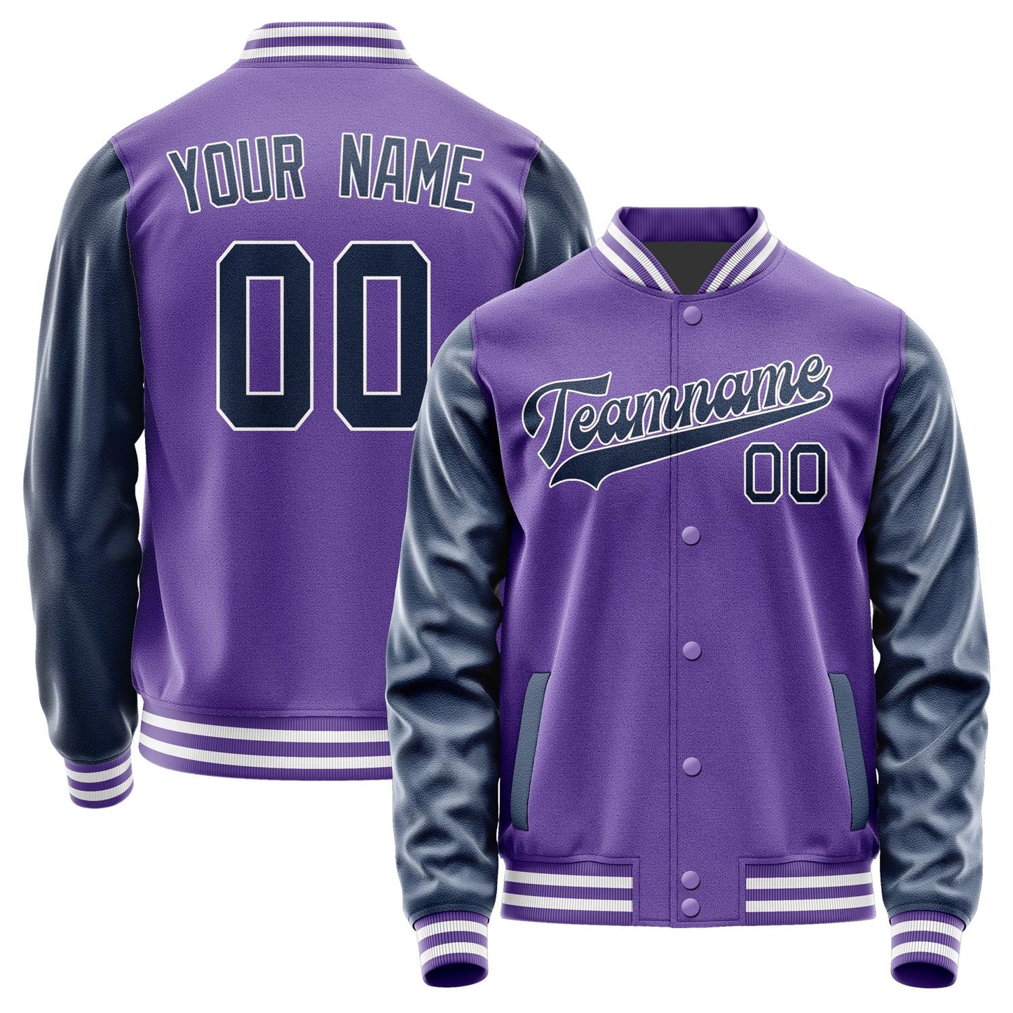 Custom Light Purple Blue Jacket JA2323102318B31810
