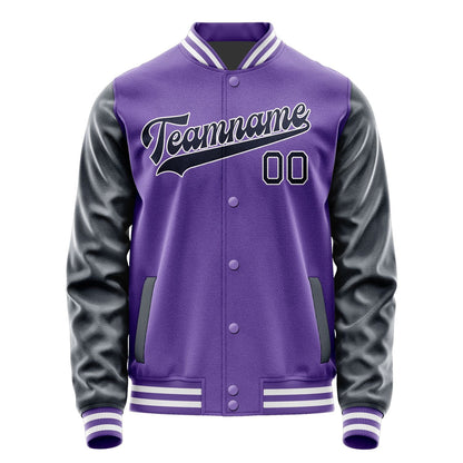 Custom Light Purple Navy Jacket JA2323112318B31811