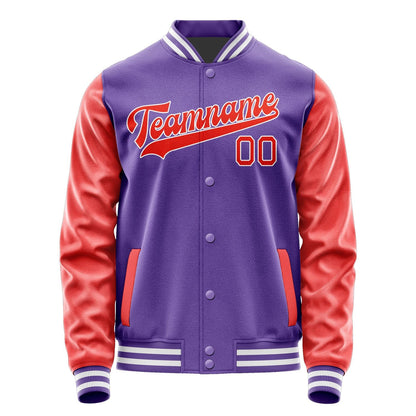 Custom Light Purple Orange Red Jacket JA2323122318B31812