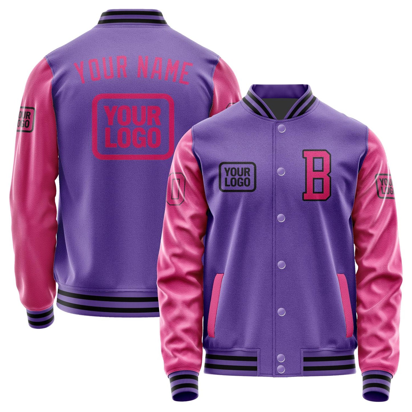 Custom Light Purple Pink Jacket JA232313231717131317