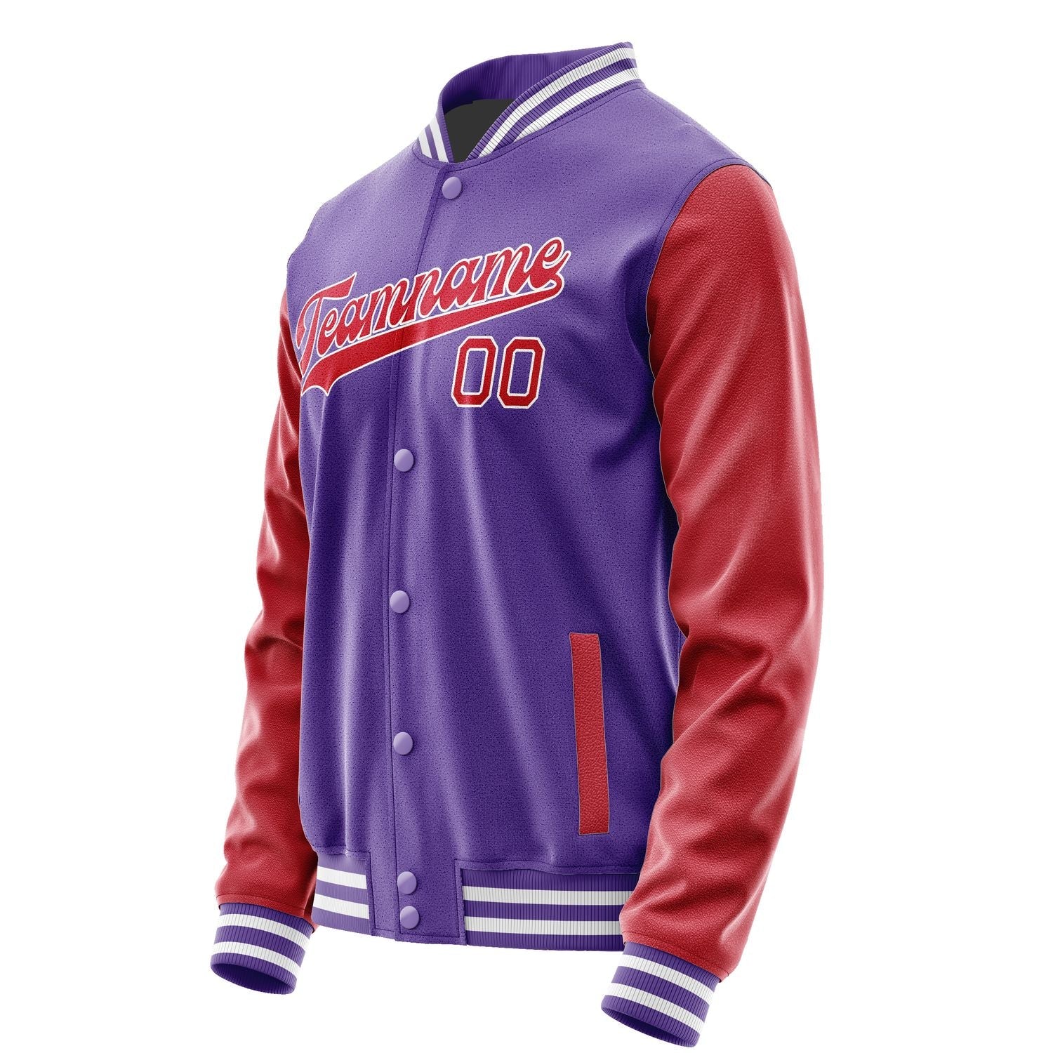 Custom Light Purple Red Jacket JA2323142318B31814