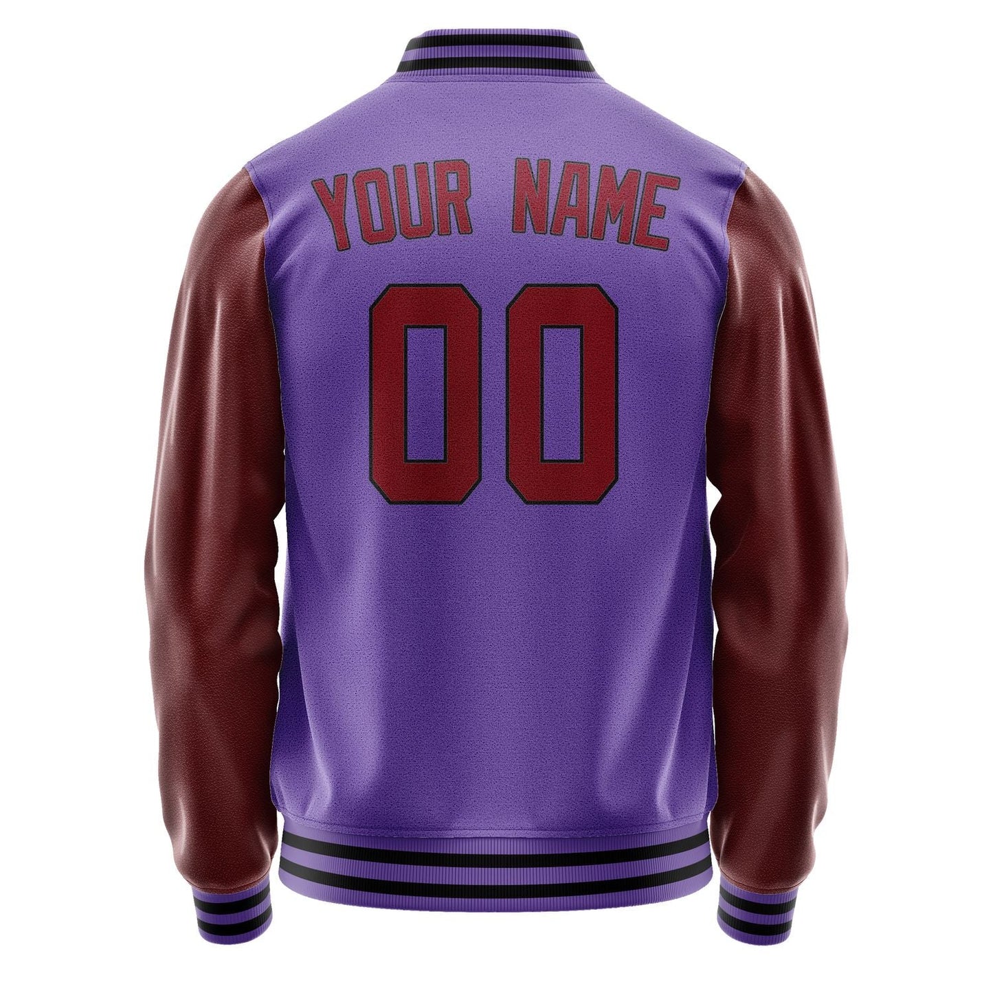 Custom Light Purple Crimson Red Jacket JA2323152317B31715