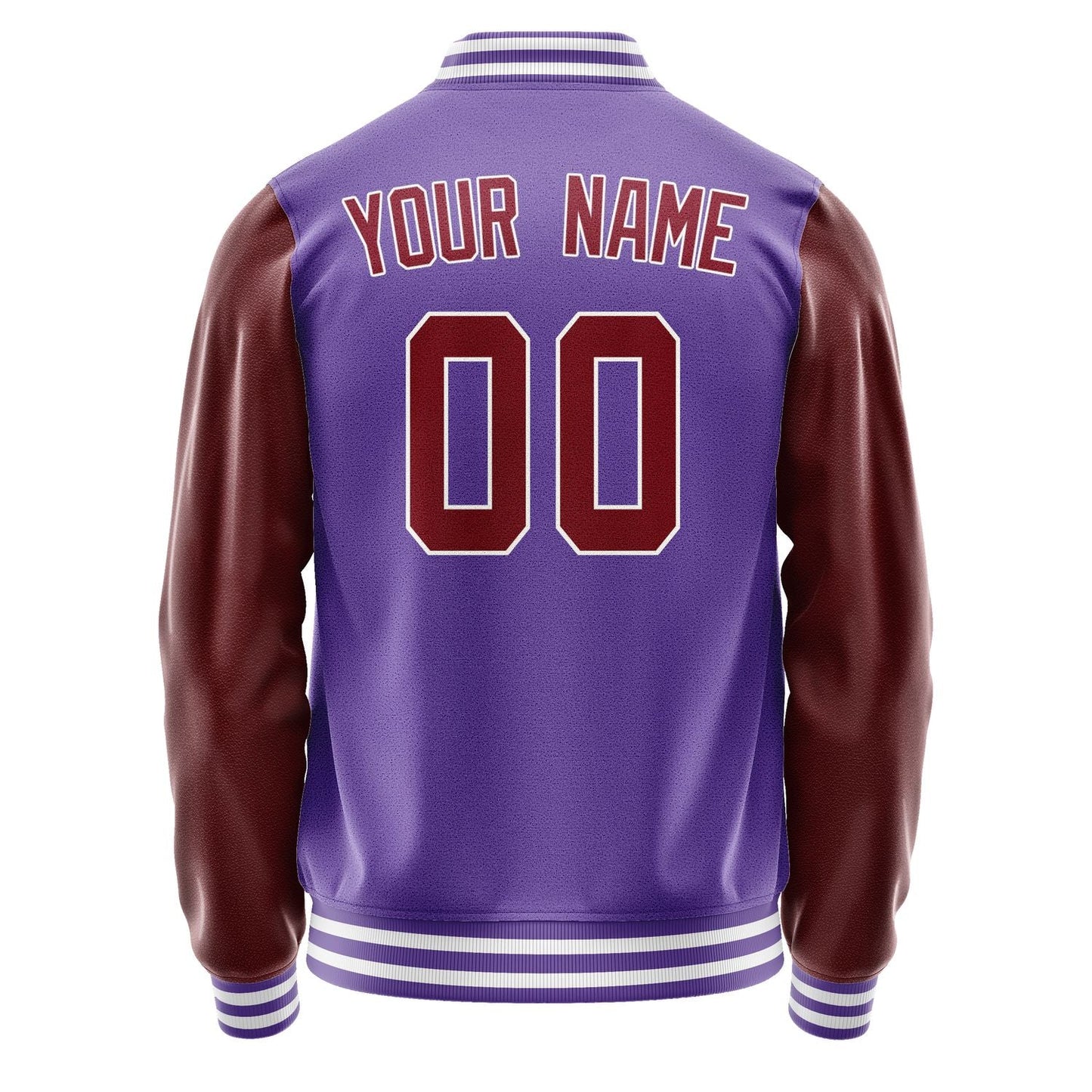 Custom Light Purple Crimson Red Jacket JA2323152318B31815