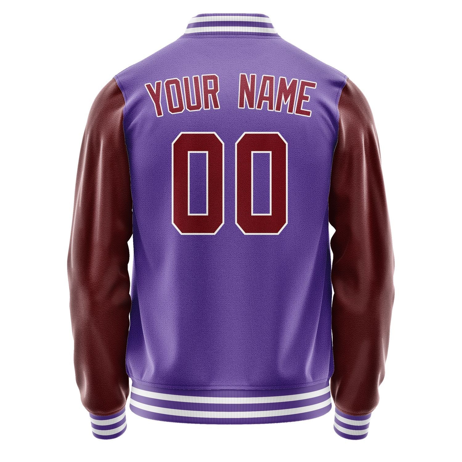 Custom Light Purple Crimson Red Jacket JA2323152318B31815