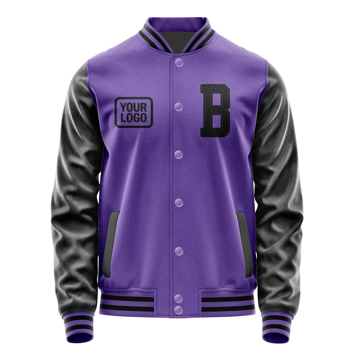 Custom Light Purple Black Jacket JA232317231717171717