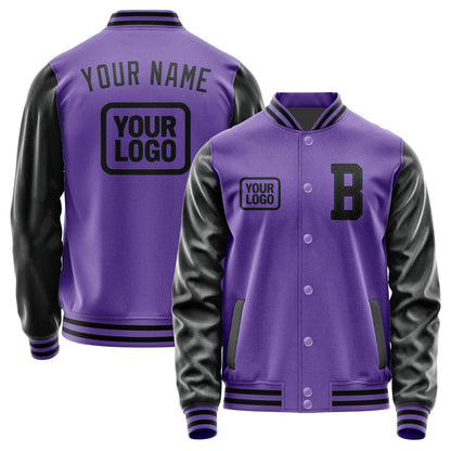 Custom Light Purple Black Jacket JA232317231717171717