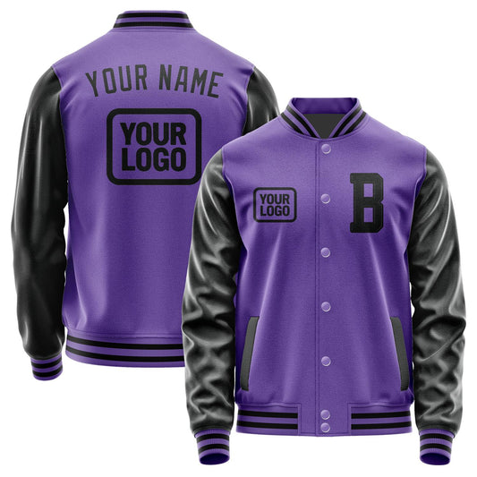 Custom Light Purple Black Jacket JA232317231717171717