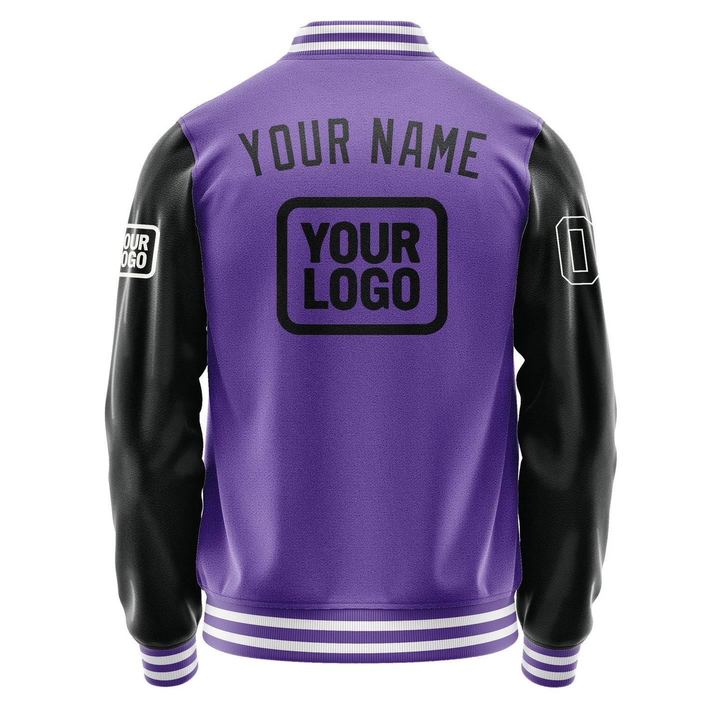 Custom Light Purple Black Jacket JA232317231818171718