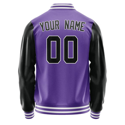 Custom Light Purple Black Jacket JA2323172318B31817