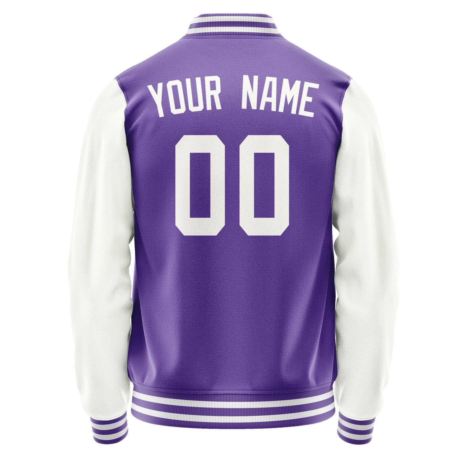 Custom Light Purple White Jacket JA2323182318B31818