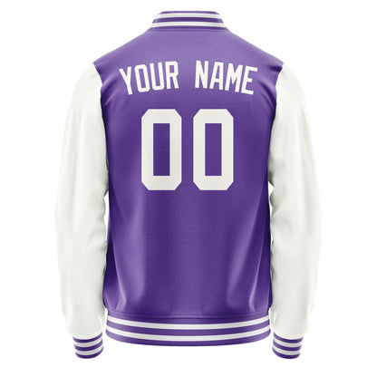Custom Light Purple White Jacket JA2323182318B31818