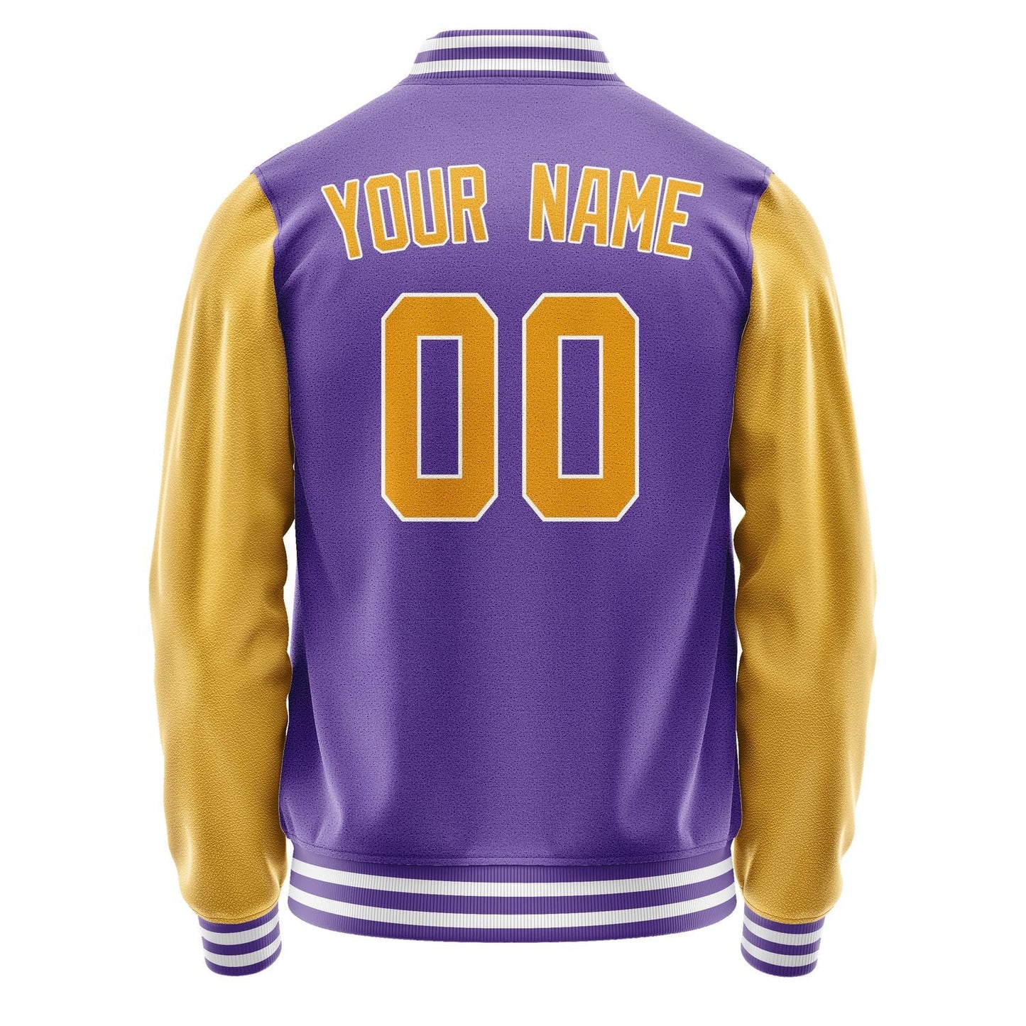 Custom Light Purple Yellow Jacket JA2323192318B31819