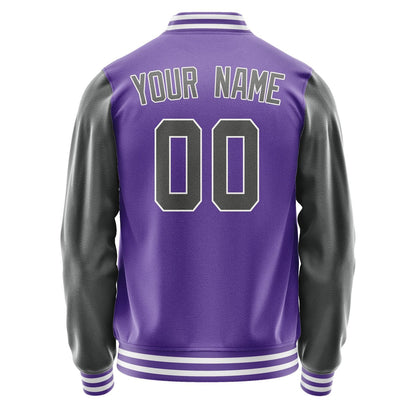 Custom Light Purple Dark Grey Jacket JA2323202318B31820