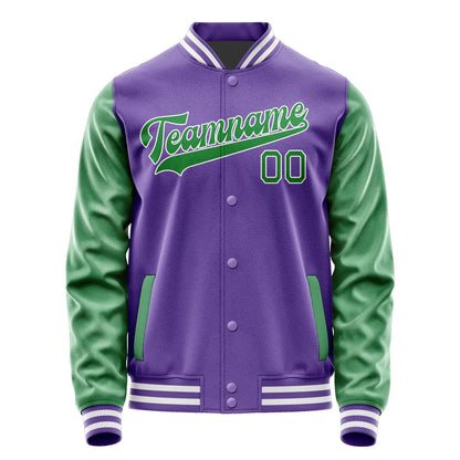 Custom Light Purple Emerald Green Jacket JA2323242318B31824