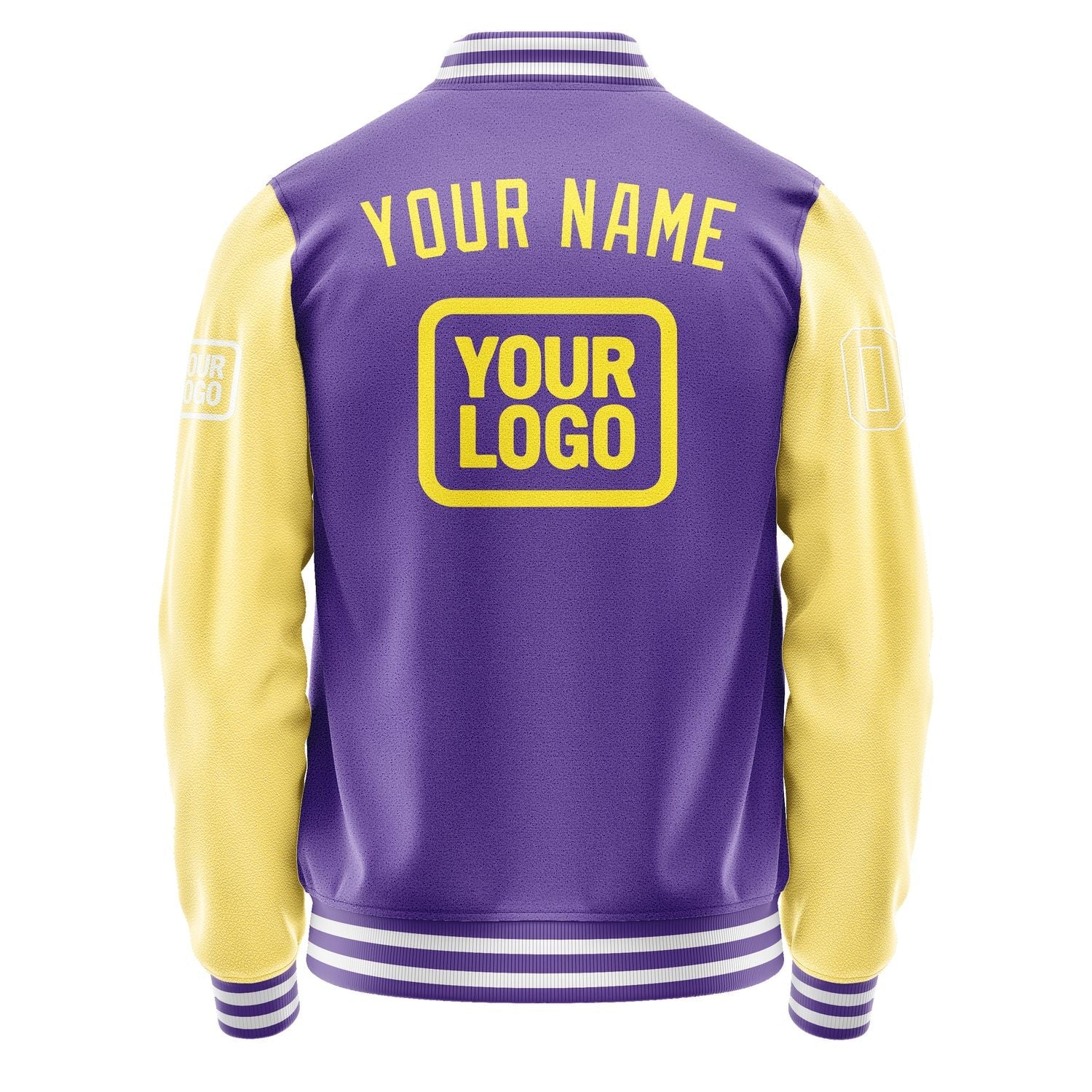 Custom Light Purple Light Yellow Jacket JA232326231818262618