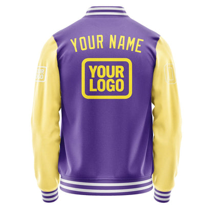 Custom Light Purple Light Yellow Jacket JA232326231818262618