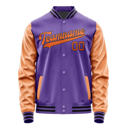 Custom Light Purple Orange Jacket JA2323282317B31728