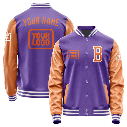 Custom Light Purple Orange Jacket JA232328231818282818