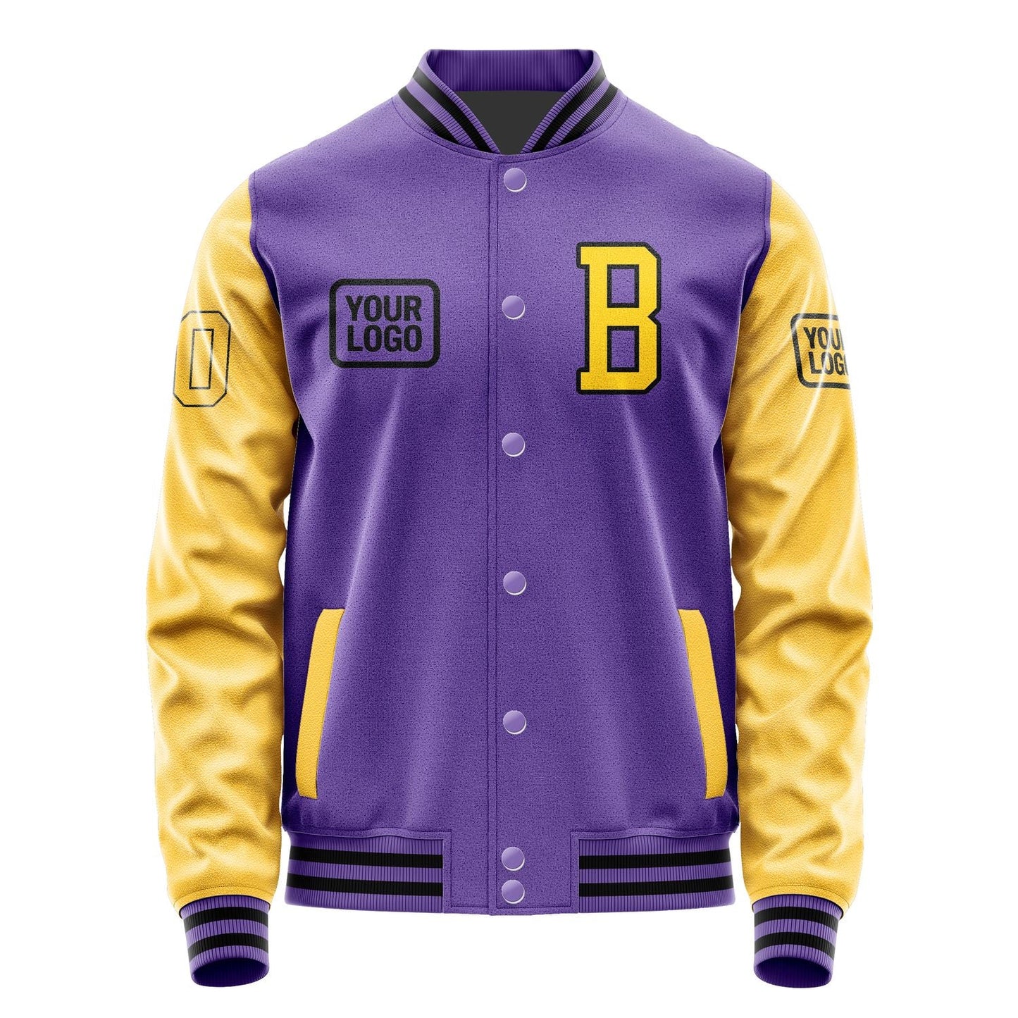 Custom Light Purple Gold Jacket JA232330231717303017