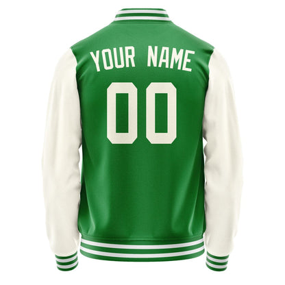 Custom Emerald Green Cream Jacket JA2424032418B31803