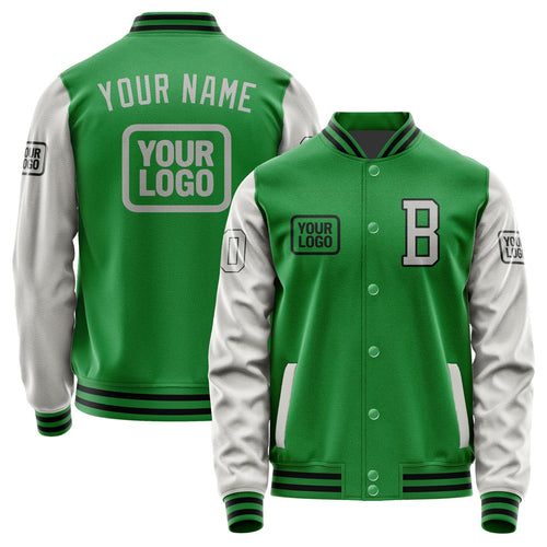 Custom Emerald Green Gray Jacket JA242404241717040417