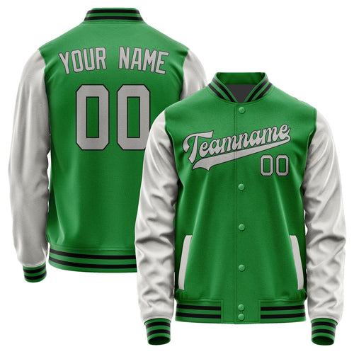 Custom Emerald Green Gray Jacket JA2424042417B31704