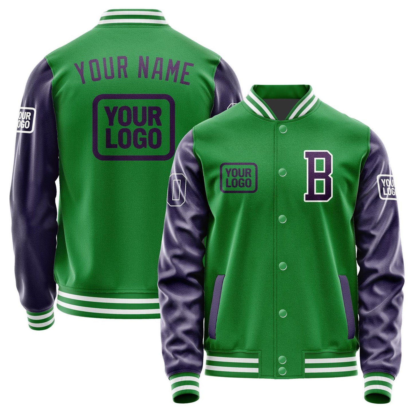 Custom Emerald Green Purple Jacket JA242407241818070718