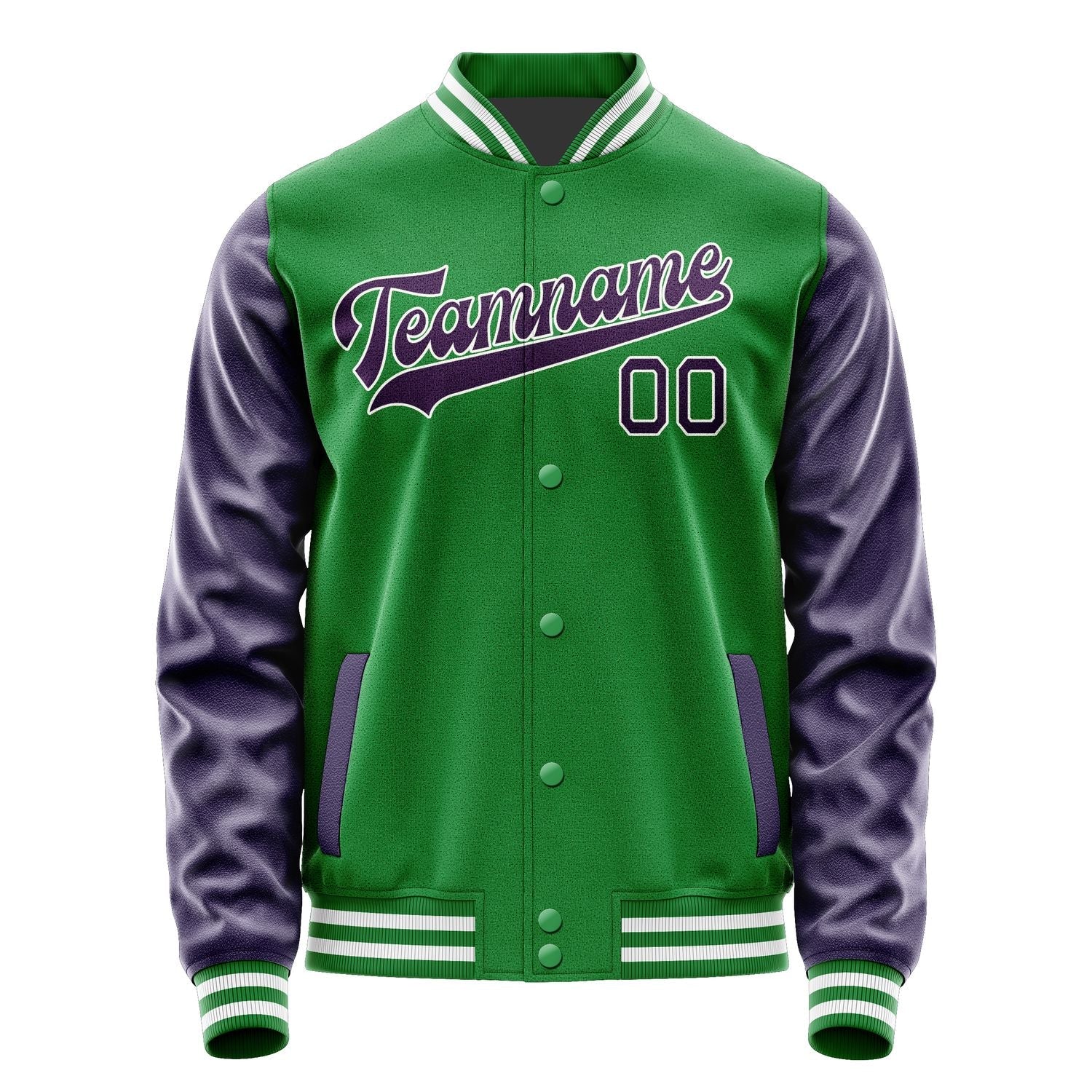 Custom Emerald Green Purple Jacket JA2424072418B31807