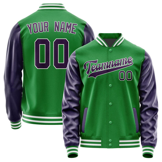 Custom Emerald Green Purple Jacket JA2424072418B31807