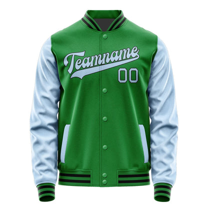 Custom Emerald Green Light Blue Jacket JA2424082417B31708