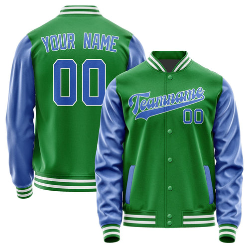 Custom Emerald Green Sky Blue Jacket JA2424092418B31809