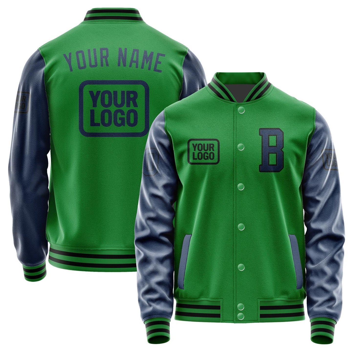 Custom Emerald Green Blue Jacket JA242410241717101017