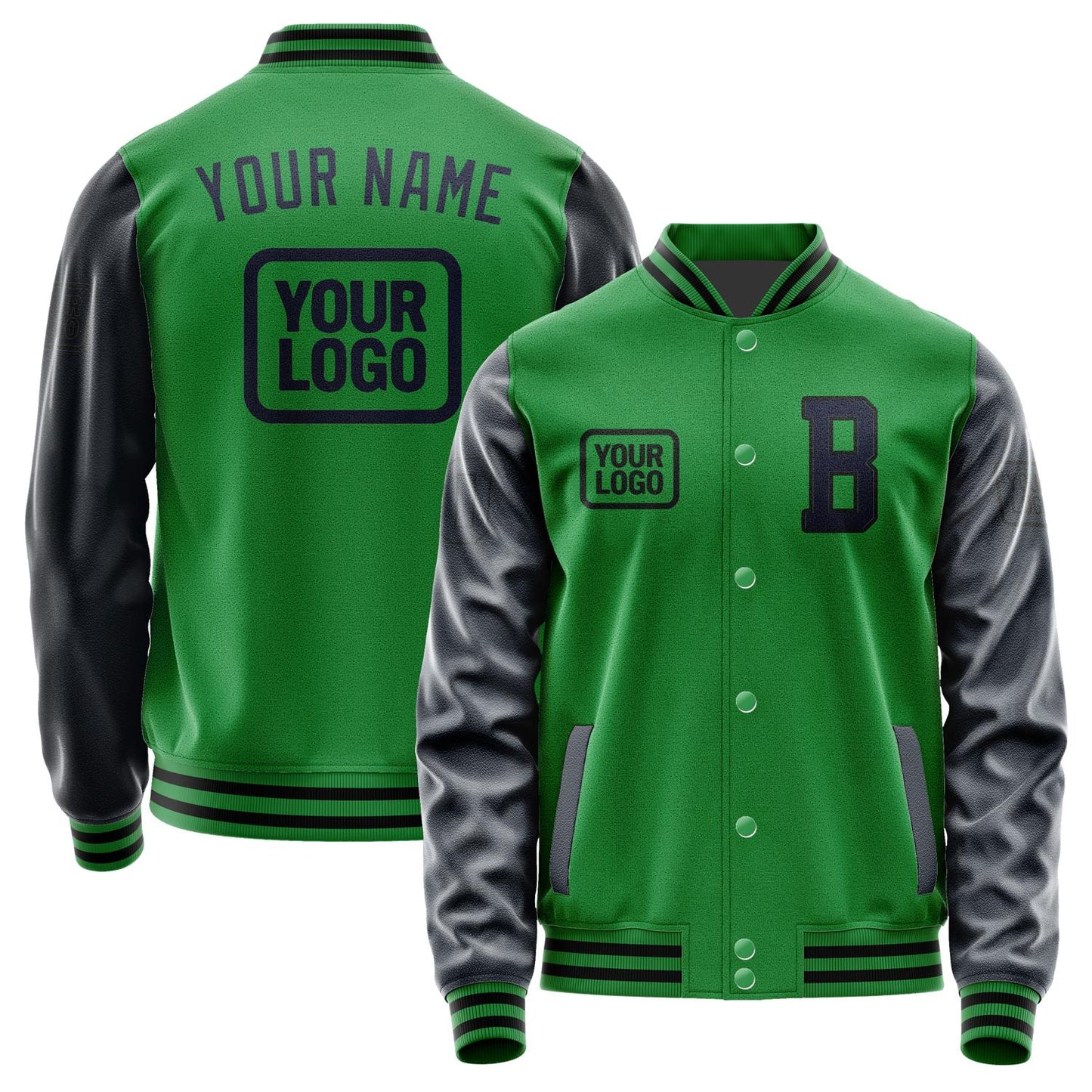 Custom Emerald Green Navy Jacket JA242411241717111117