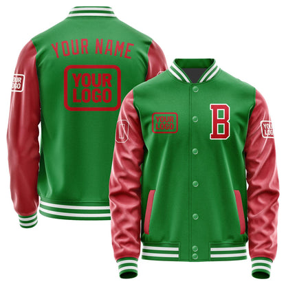 Custom Emerald Green Red Jacket JA242414241818141418
