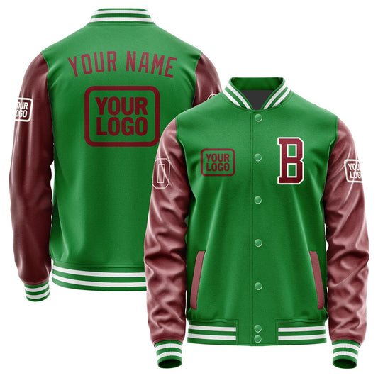 Custom Emerald Green Crimson Red Jacket JA242415241818151518