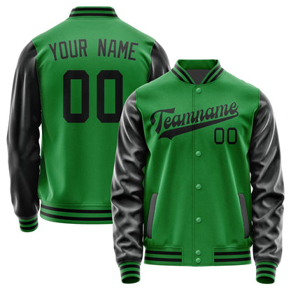 Custom Emerald Green Black Jacket JA2424172417B31717