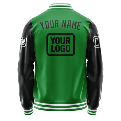 Custom Emerald Green Black Jacket JA242417241818171718