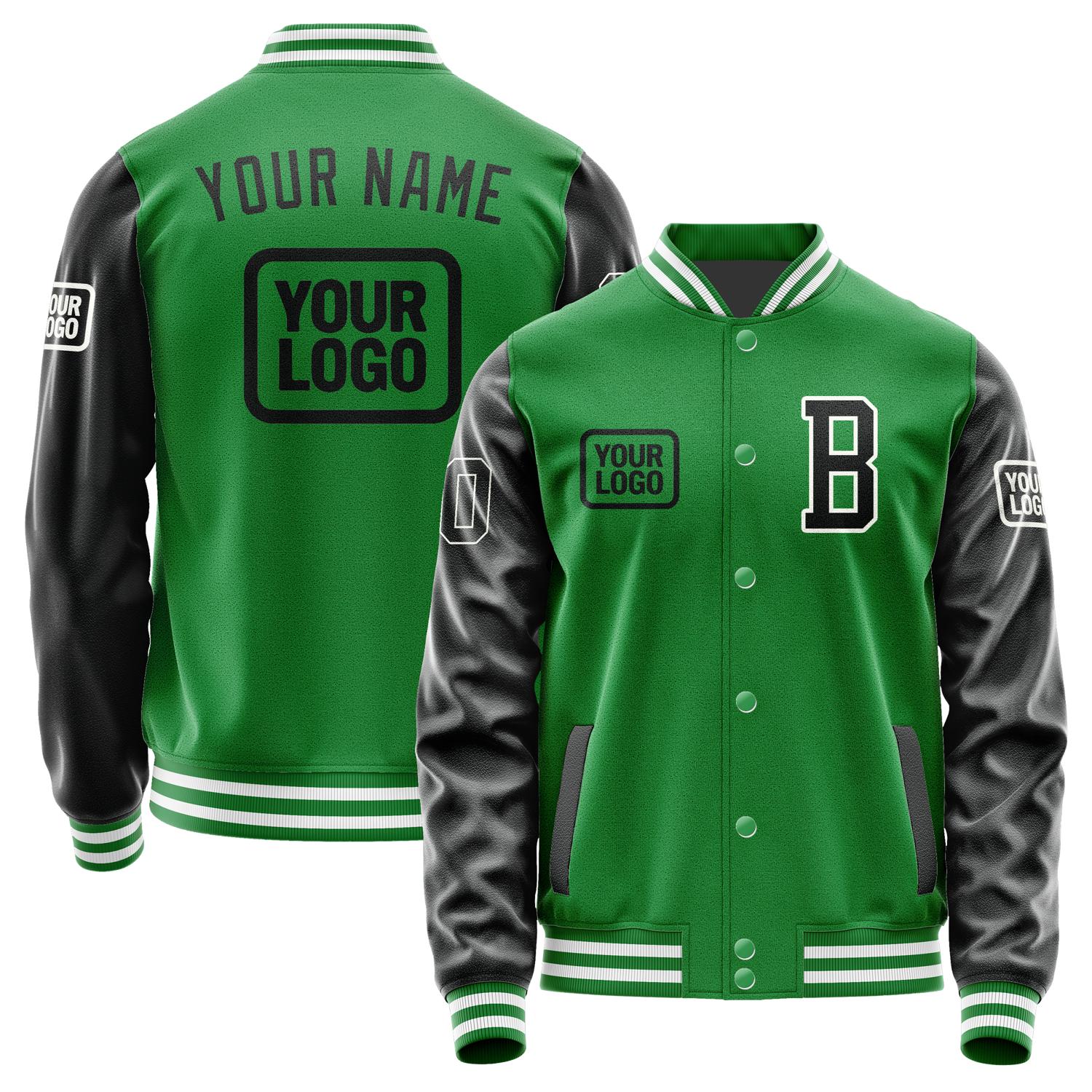 Custom Emerald Green Black Jacket JA242417241818171718